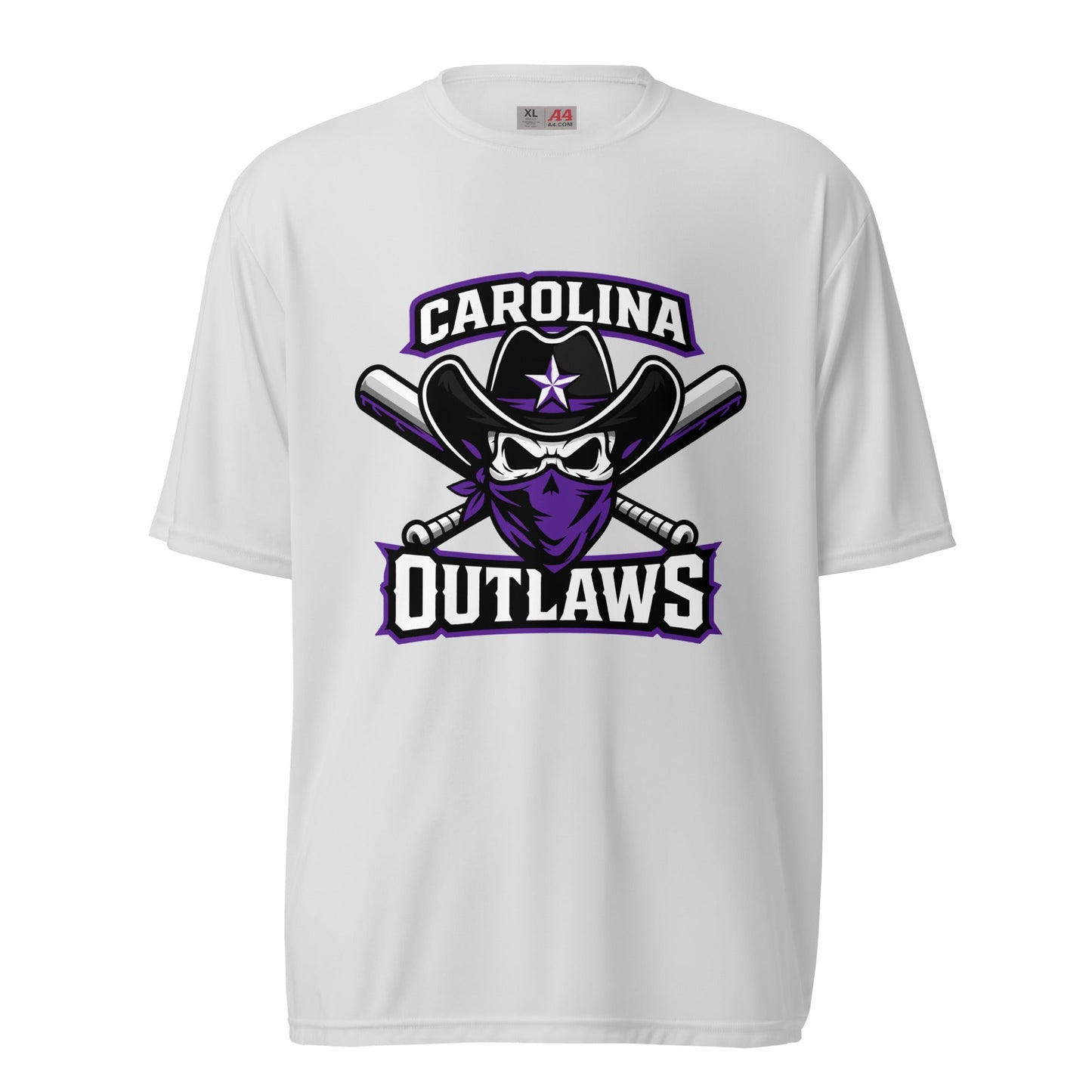 Active | Moisture Wicking Shirt | Carolina Outlaws Baseball | Crest Logo