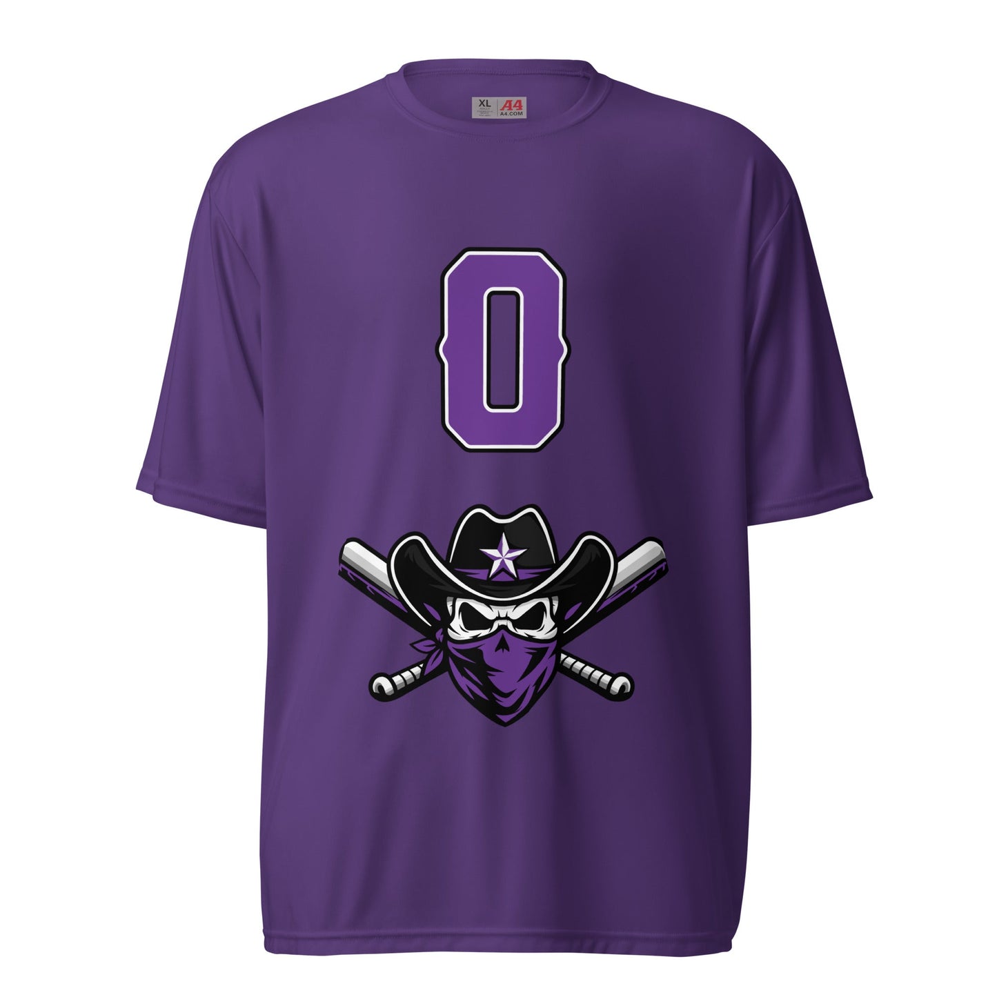 Active | Moisture Wicking Shirt | Carolina Outlaws Baseball | Purple Renegades Logo
