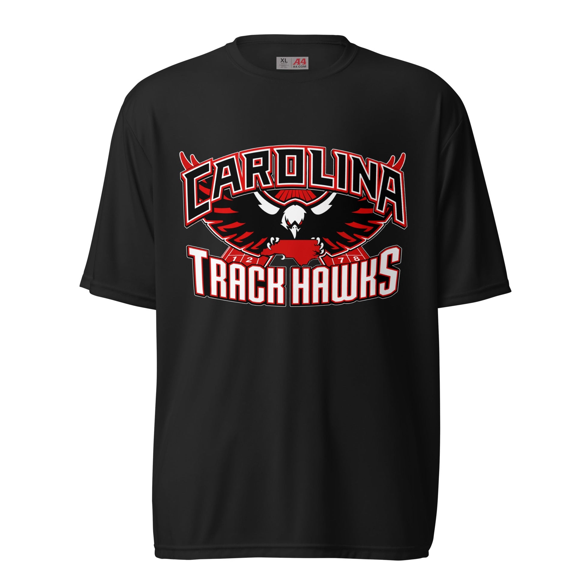 Active | Moisture Wicking Shirt | Carolina track Hawks | Emblem Logo
