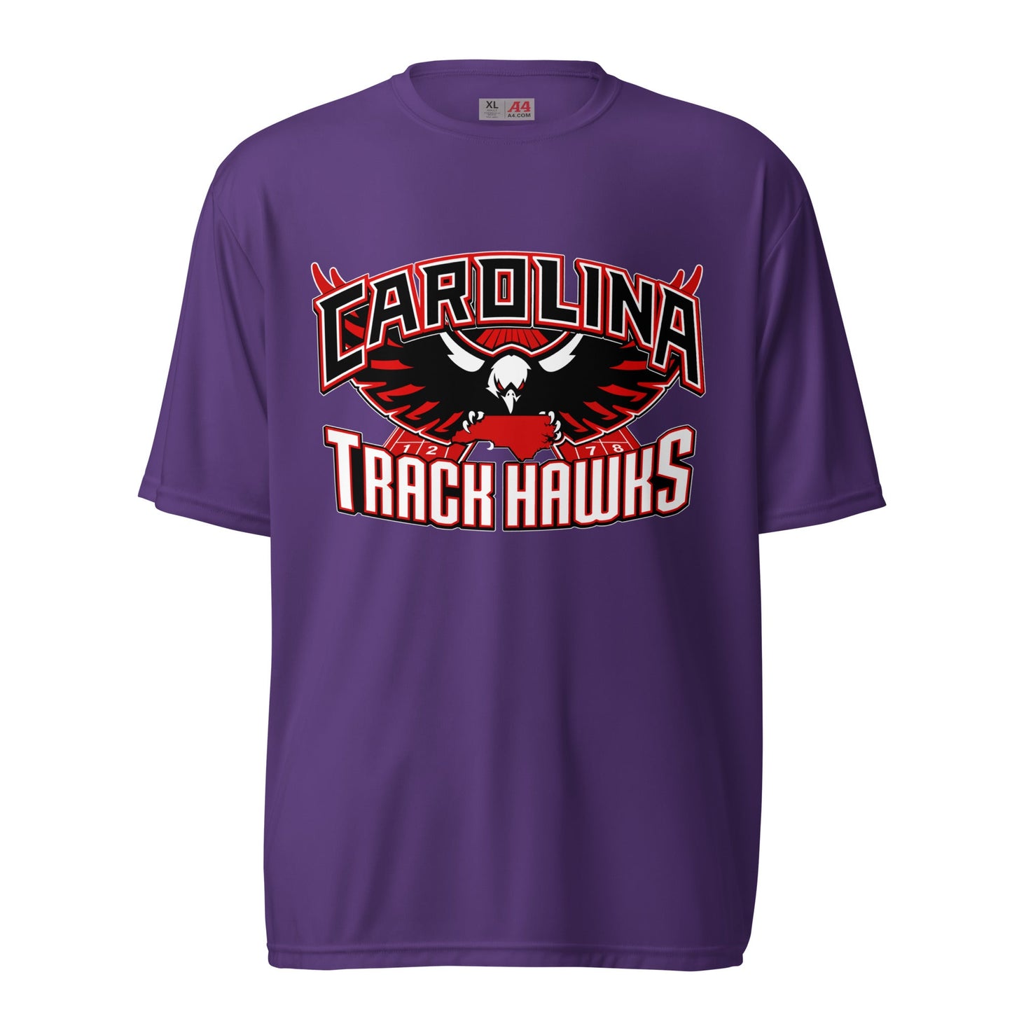 Active | Moisture Wicking Shirt | Carolina track Hawks | Emblem Logo