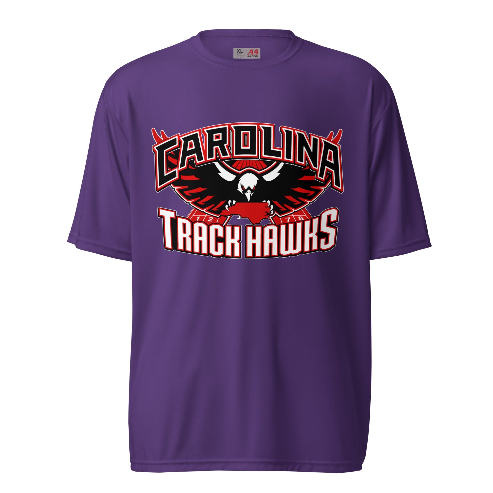 Active | Moisture Wicking Shirt | Carolina track Hawks | Emblem Logo