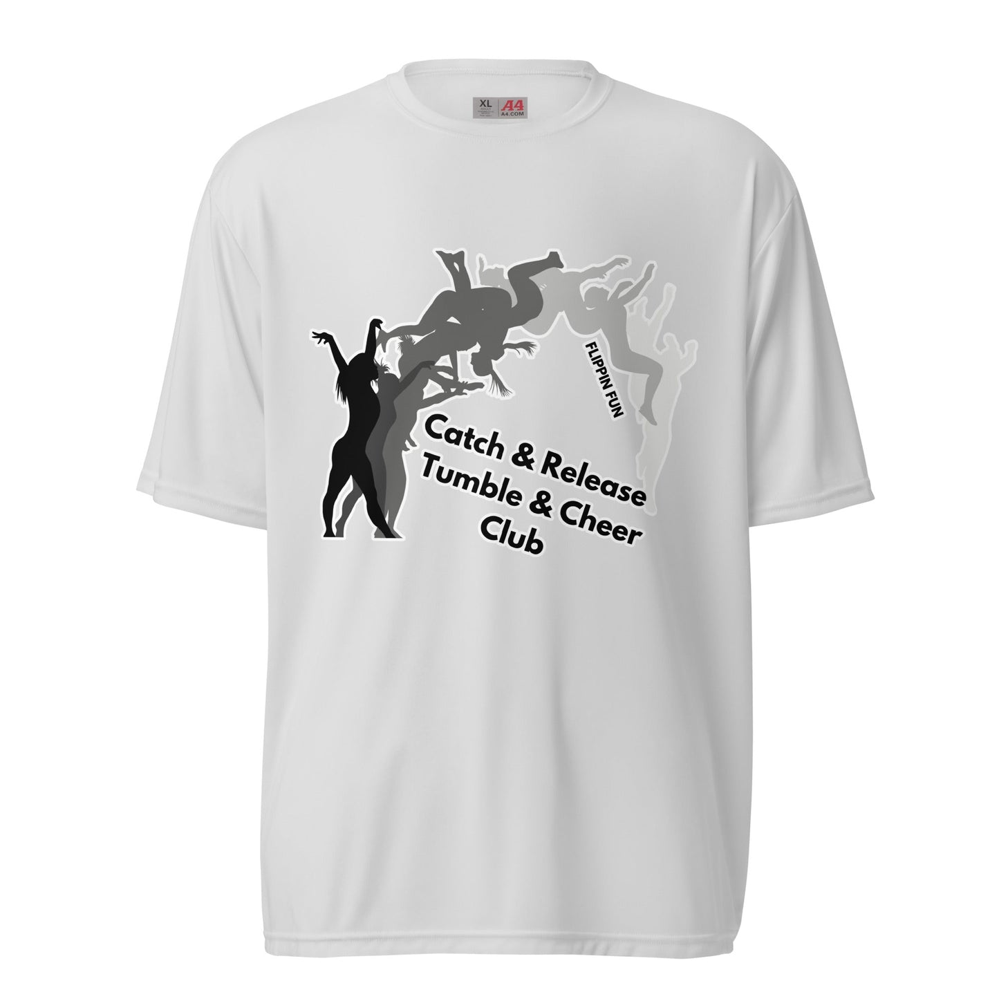 Active | Moisture Wicking Shirt | Catch & Release Tumble & Cheer Club | Tumble Logo