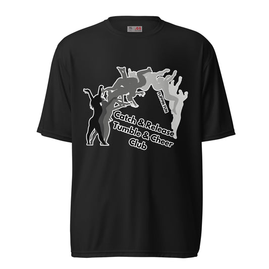 Active | Moisture Wicking Shirt | Catch & Release Tumble & Cheer Club | Tumble Logo