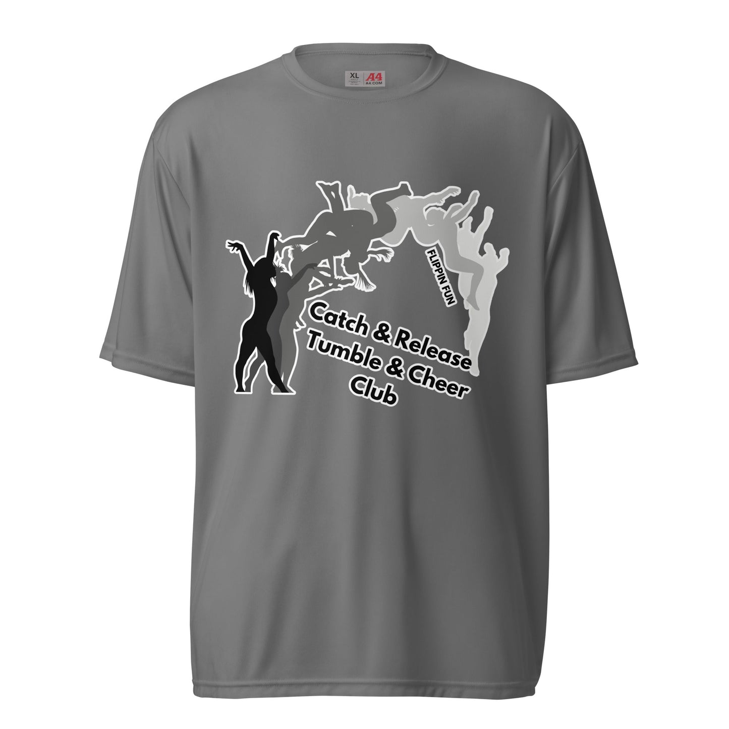 Active | Moisture Wicking Shirt | Catch & Release Tumble & Cheer Club | Tumble Logo