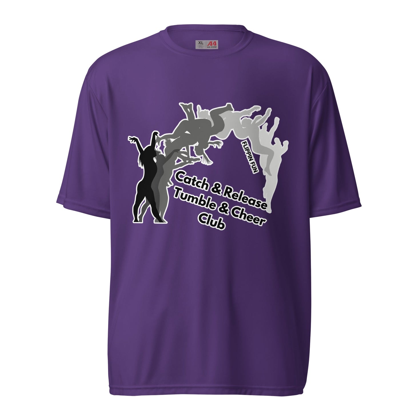 Active | Moisture Wicking Shirt | Catch & Release Tumble & Cheer Club | Tumble Logo