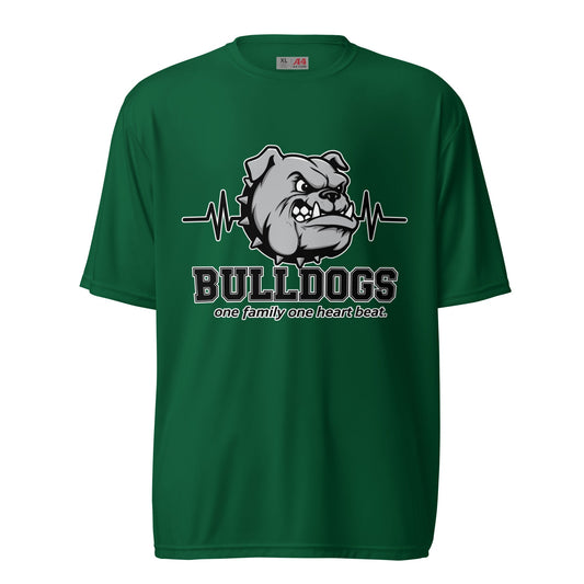 Active | Moisture Wicking Shirt | Celina Recreational Football Black | Bulldogs Crest Logo