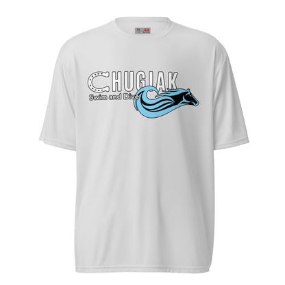 Active | Moisture Wicking Shirt | Chugiak Mustang Swim & Dive | Emblem Logo