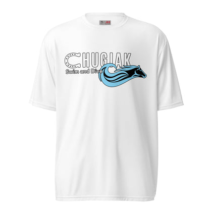 Active | Moisture Wicking Shirt | Chugiak Mustang Swim & Dive | Emblem Logo