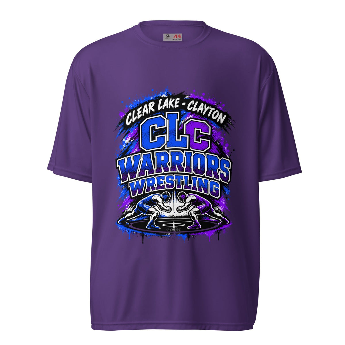 Active | Moisture Wicking Shirt | Clear Lake - Clayton Wrestling | Apex Logo