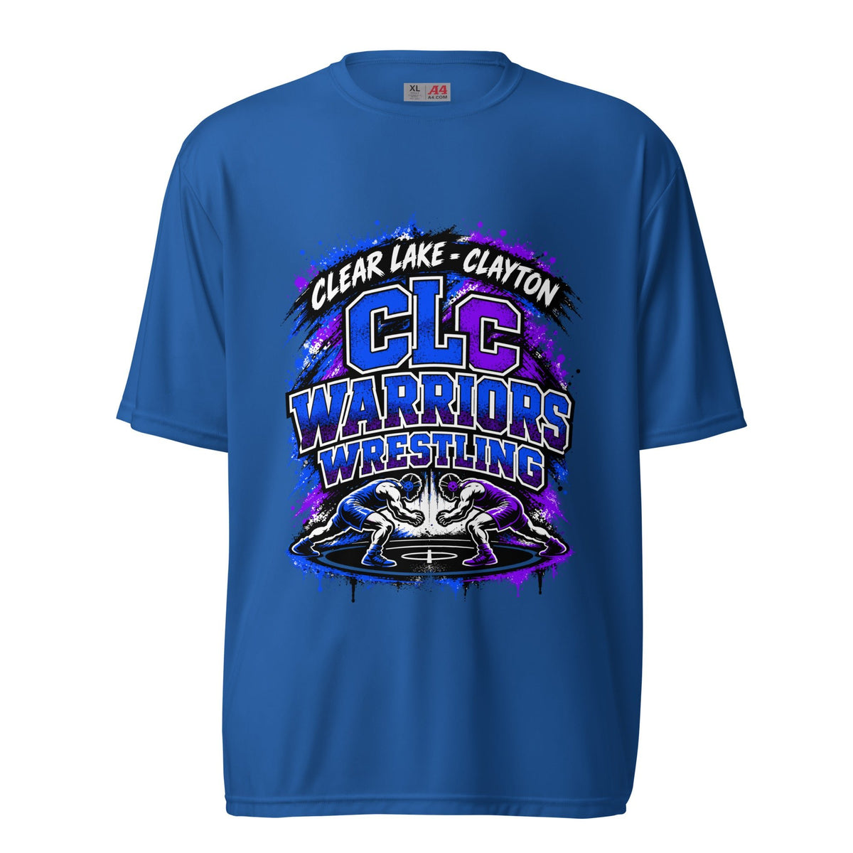 Active | Moisture Wicking Shirt | Clear Lake - Clayton Wrestling | Apex Logo