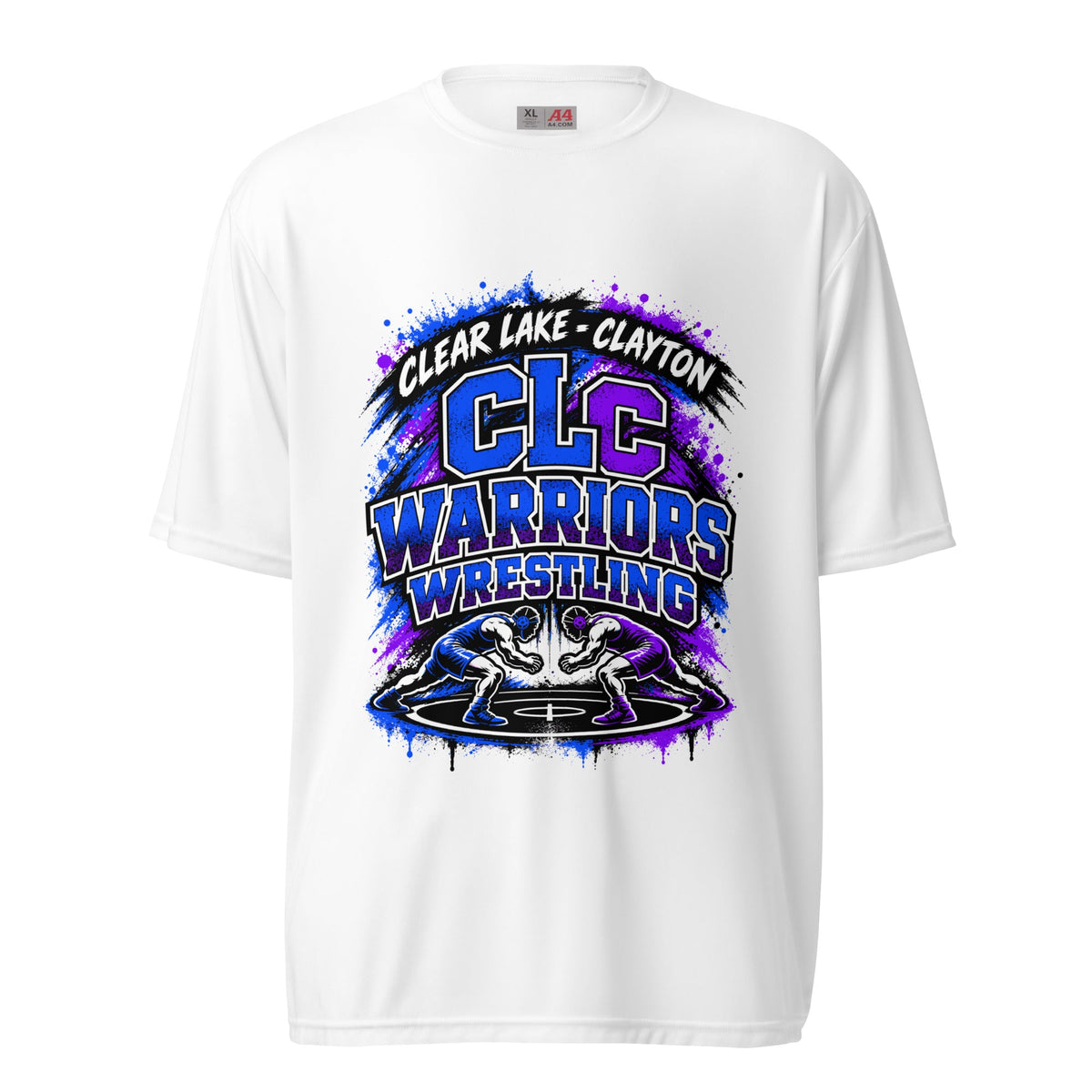 Active | Moisture Wicking Shirt | Clear Lake - Clayton Wrestling | Apex Logo