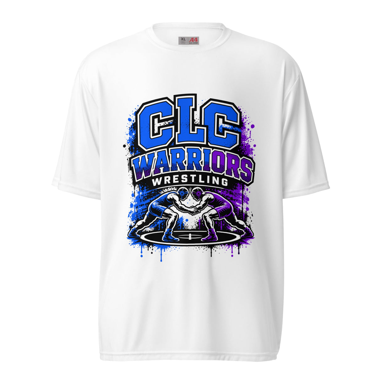 Active | Moisture Wicking Shirt | Clear Lake - Clayton Wrestling | Emblem Logo
