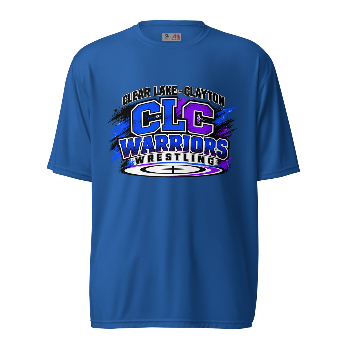 Active | Moisture Wicking Shirt | Clear Lake - Clayton Wrestling | Vanguard Logo