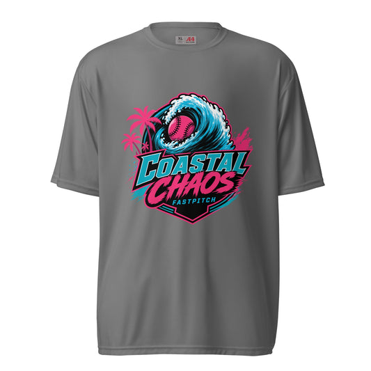 Active | Moisture Wicking Shirt | Coastal Chaos Fastpitch | Emblem Logo
