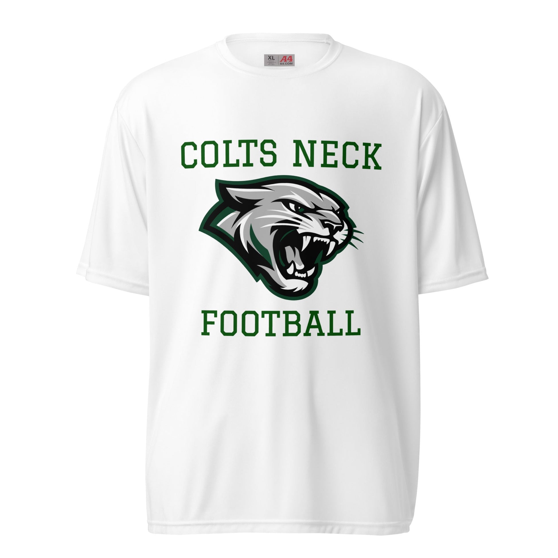 Active | Moisture Wicking Shirt | Colts Neck Cougars | Youth Tackle Football (AYF) | Green Predator Logo