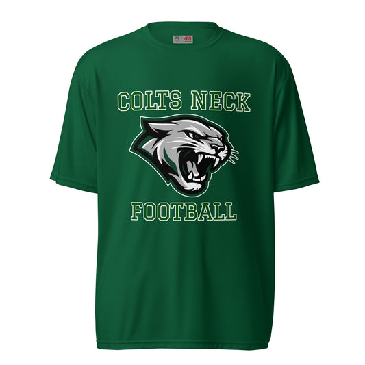 Active | Moisture Wicking Shirt | Colts Neck Cougars | Youth Tackle Football (AYF) | Green Predator Logo
