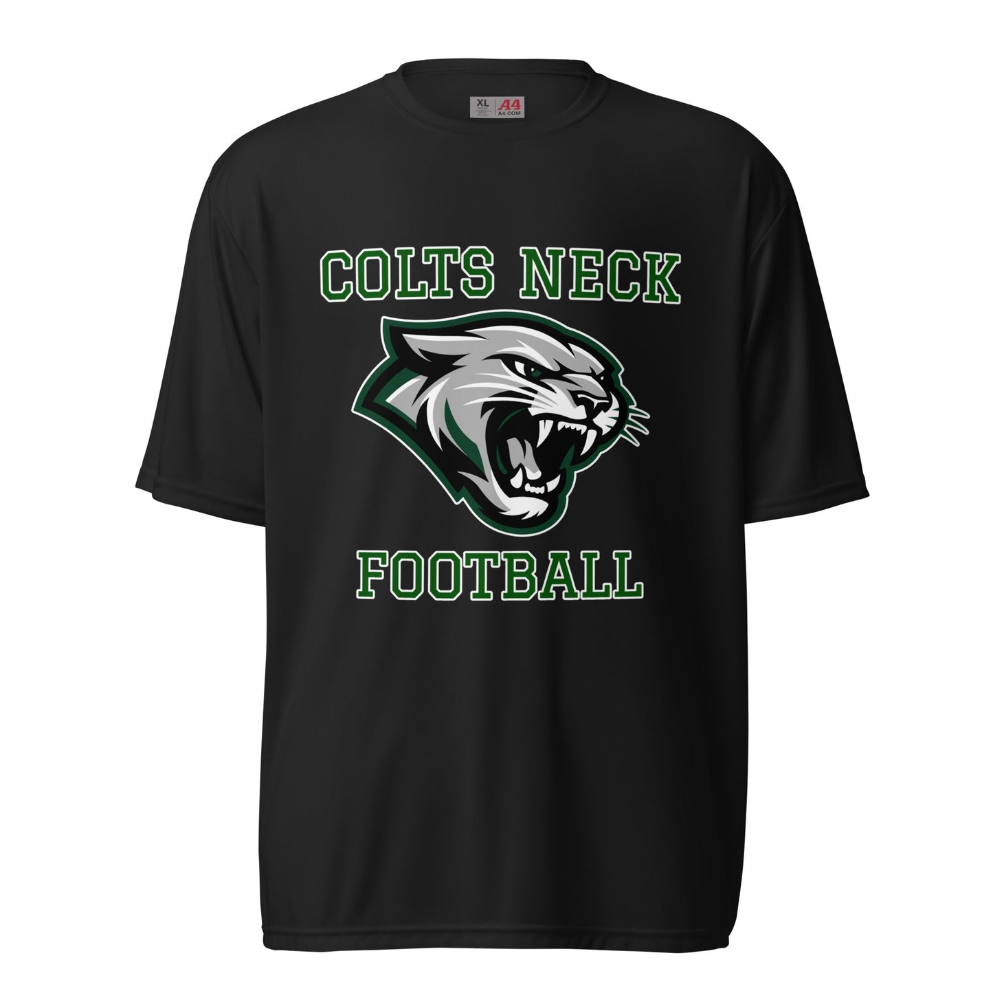 Active | Moisture Wicking Shirt | Colts Neck Cougars | Youth Tackle Football (AYF) | Green Predator Logo