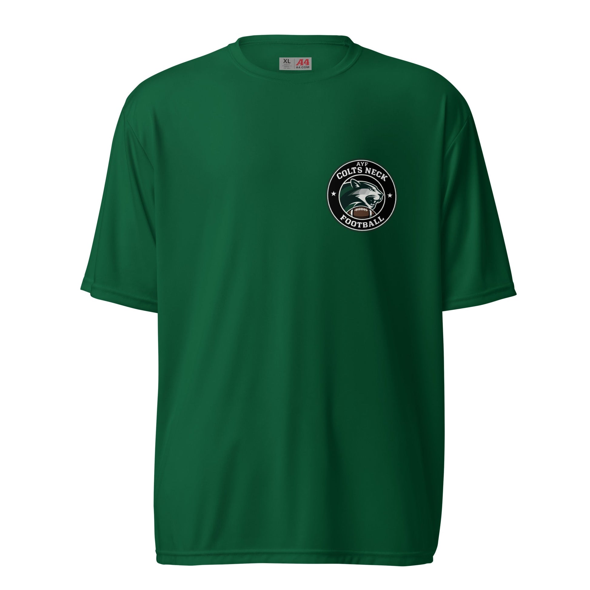 Active | Moisture Wicking Shirt | Colts Neck Cougars | Youth Tackle Football (AYF) | Varsity Badge Logo