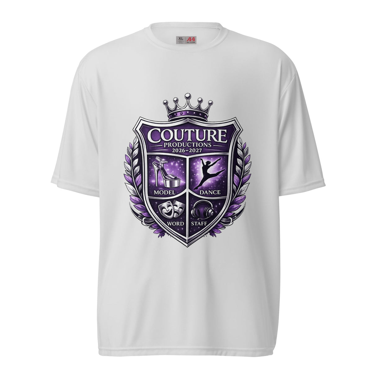 Active | Moisture Wicking Shirt | Couture Productions | Couture Shield Logo