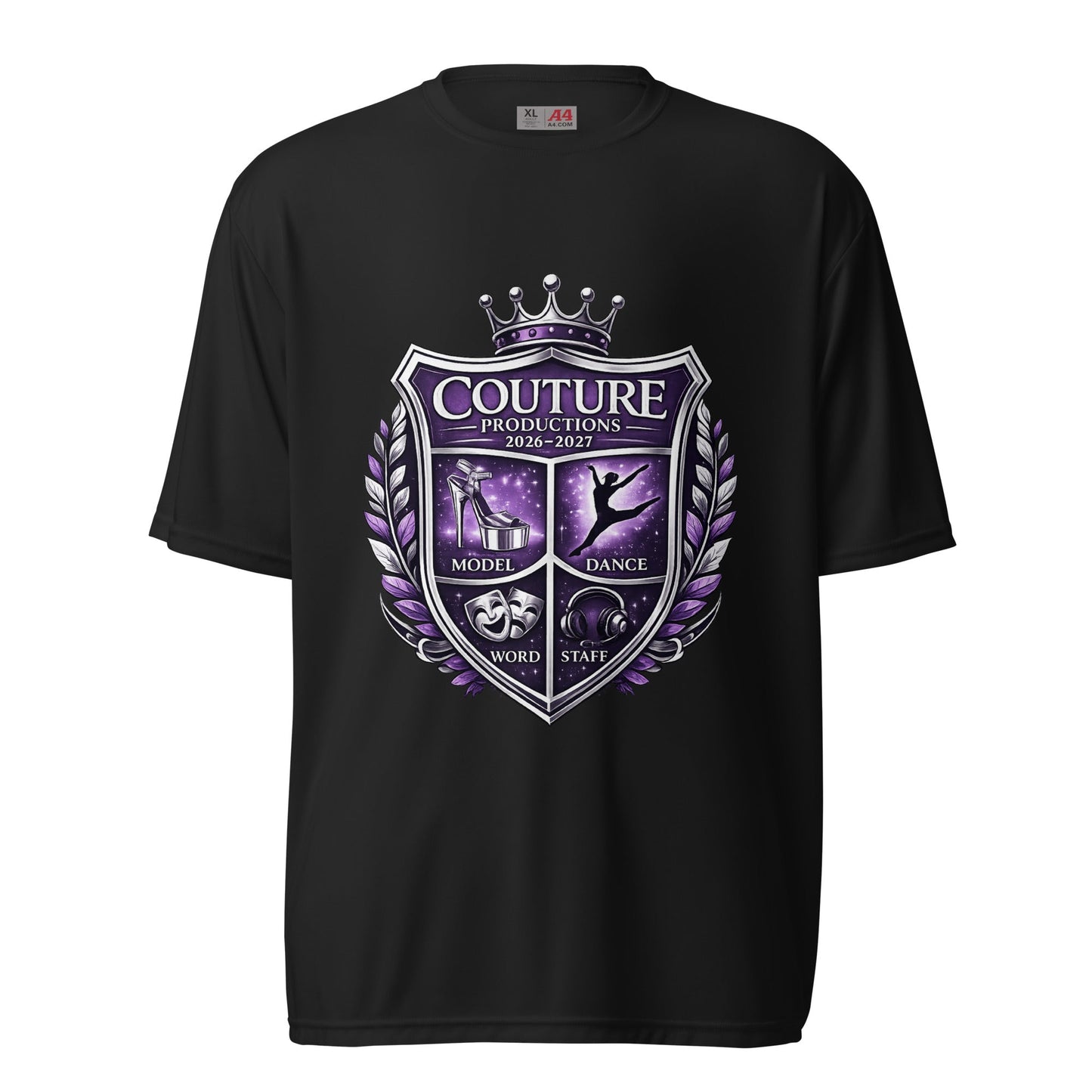 Active | Moisture Wicking Shirt | Couture Productions | Couture Shield Logo