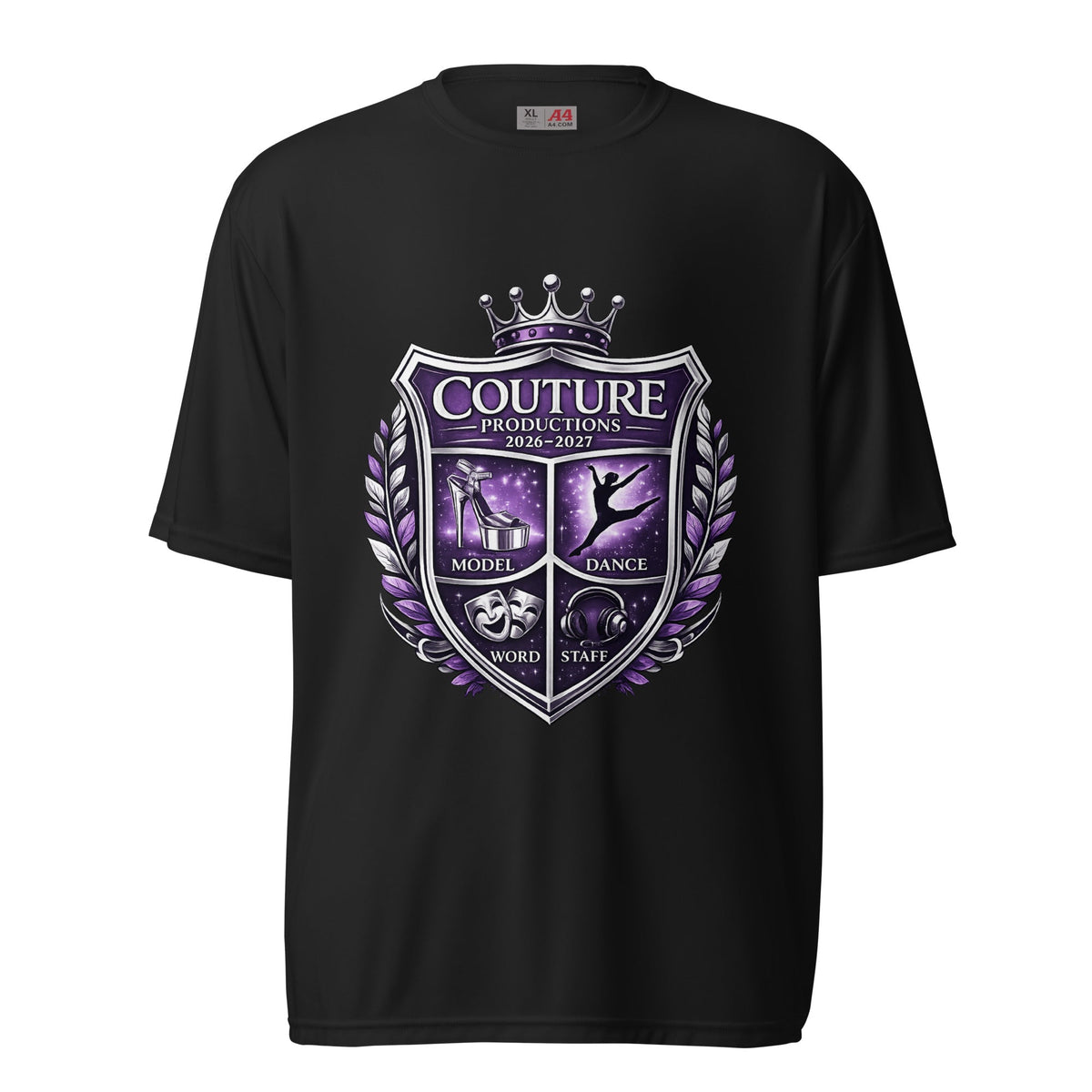 Active | Moisture Wicking Shirt | Couture Productions | Couture Shield Logo