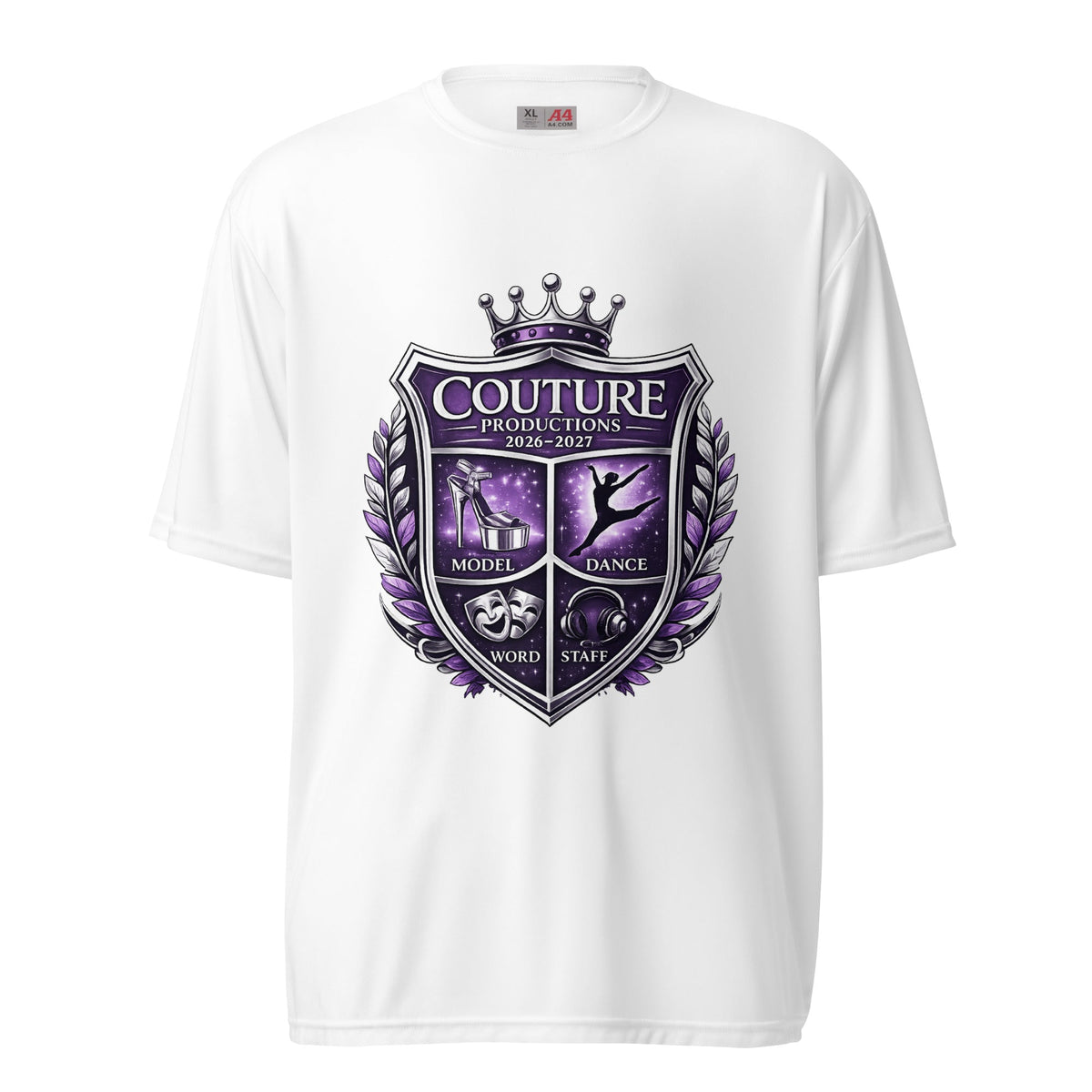 Active | Moisture Wicking Shirt | Couture Productions | Couture Shield Logo