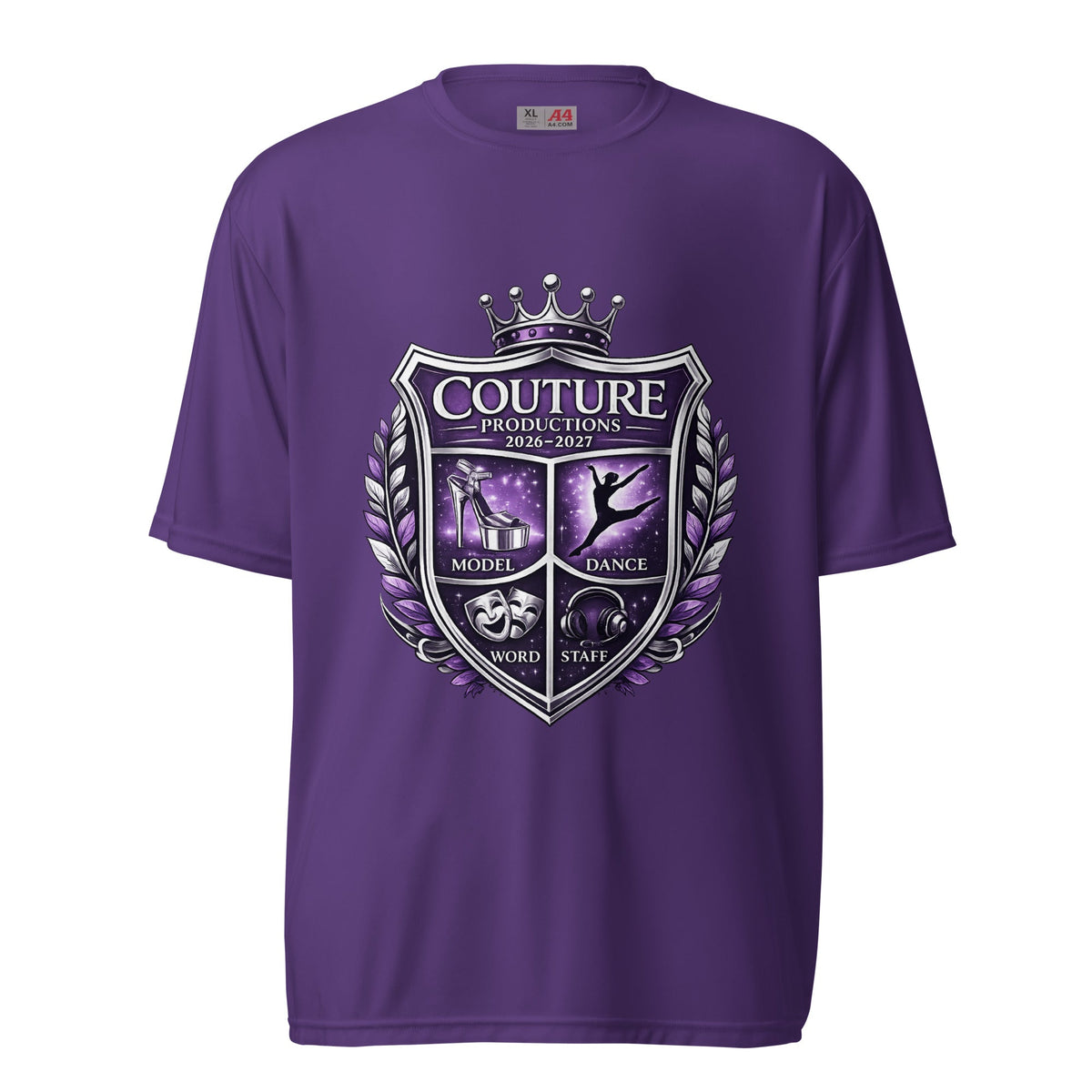 Active | Moisture Wicking Shirt | Couture Productions | Couture Shield Logo