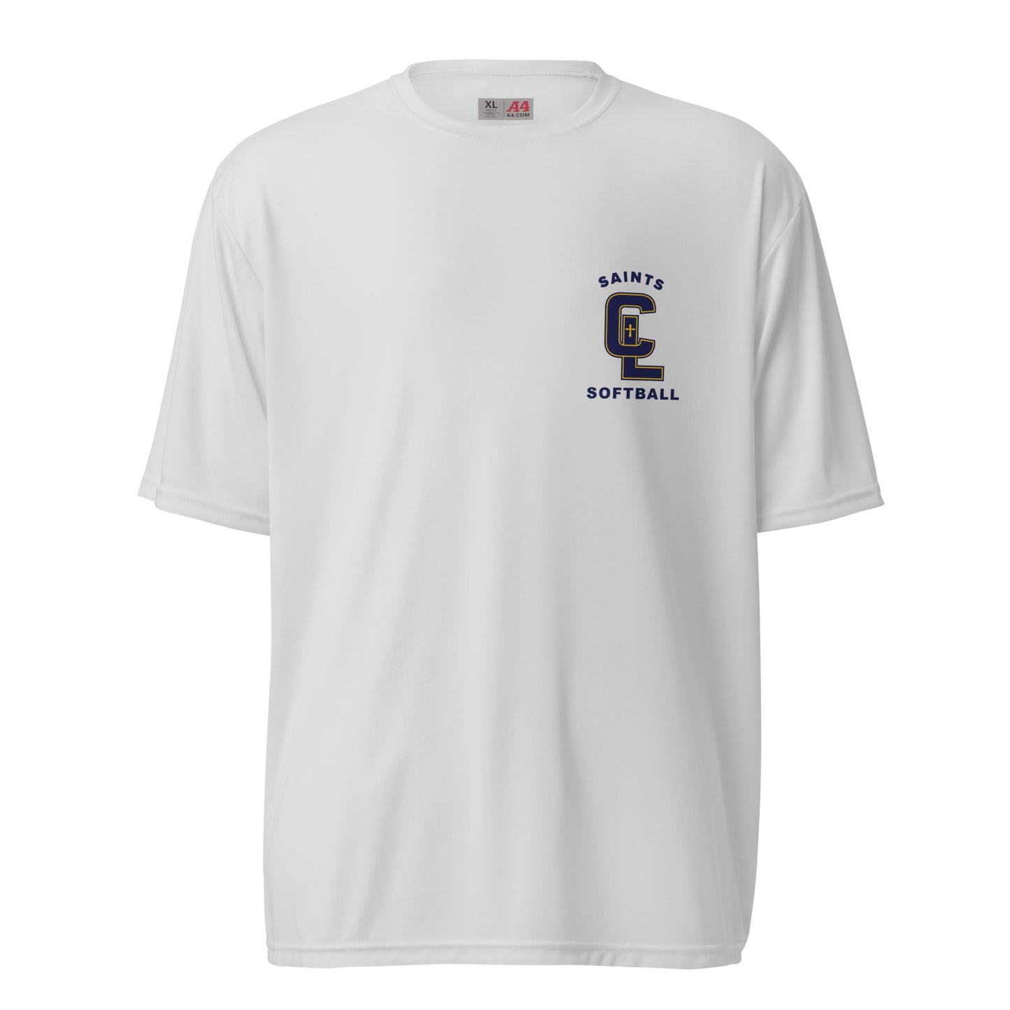 Active | Moisture Wicking Shirt | Crean Lutheran Softball | Navy CL Softball Logo