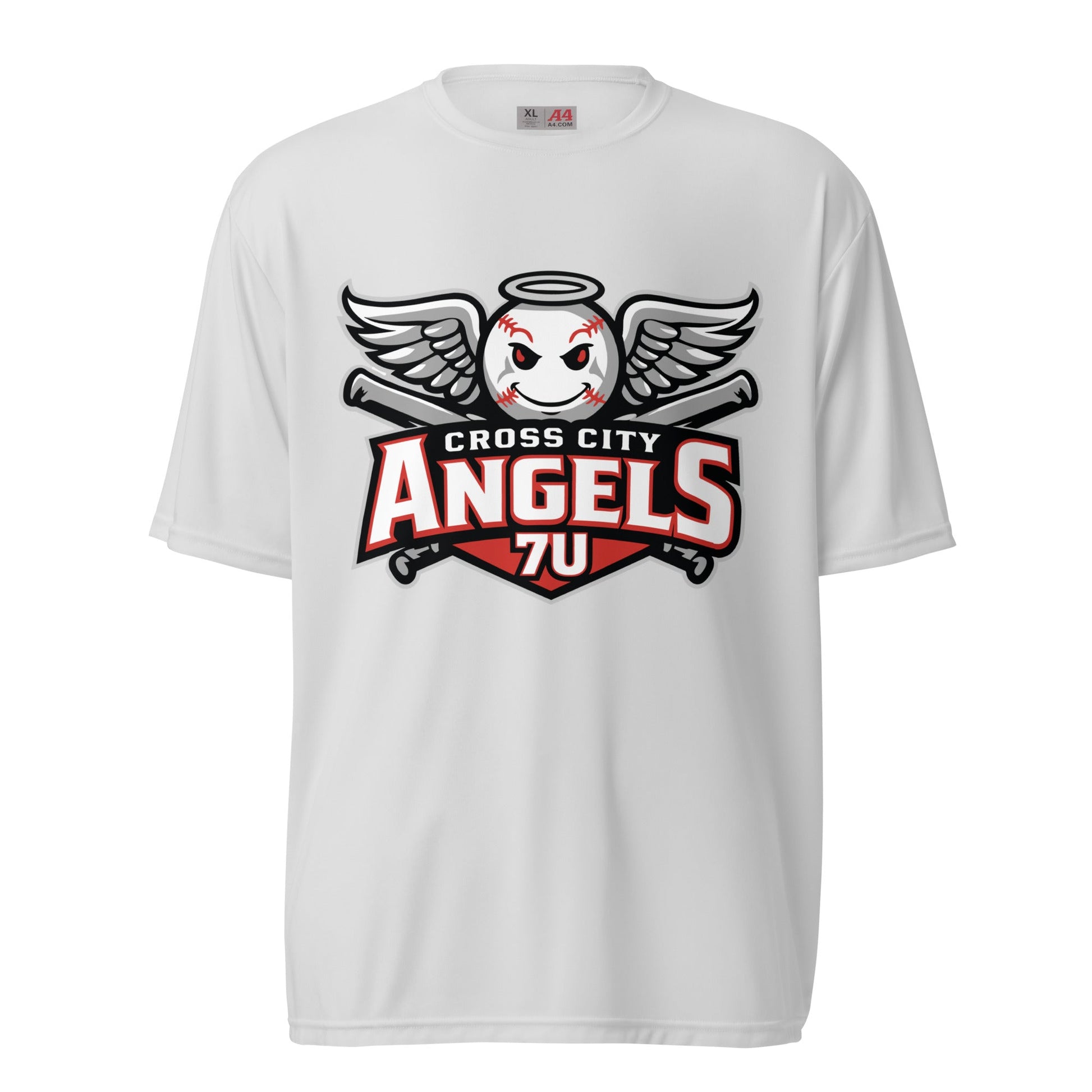 Active | Moisture Wicking Shirt | Cross City Angels | Winged Guardian Logo