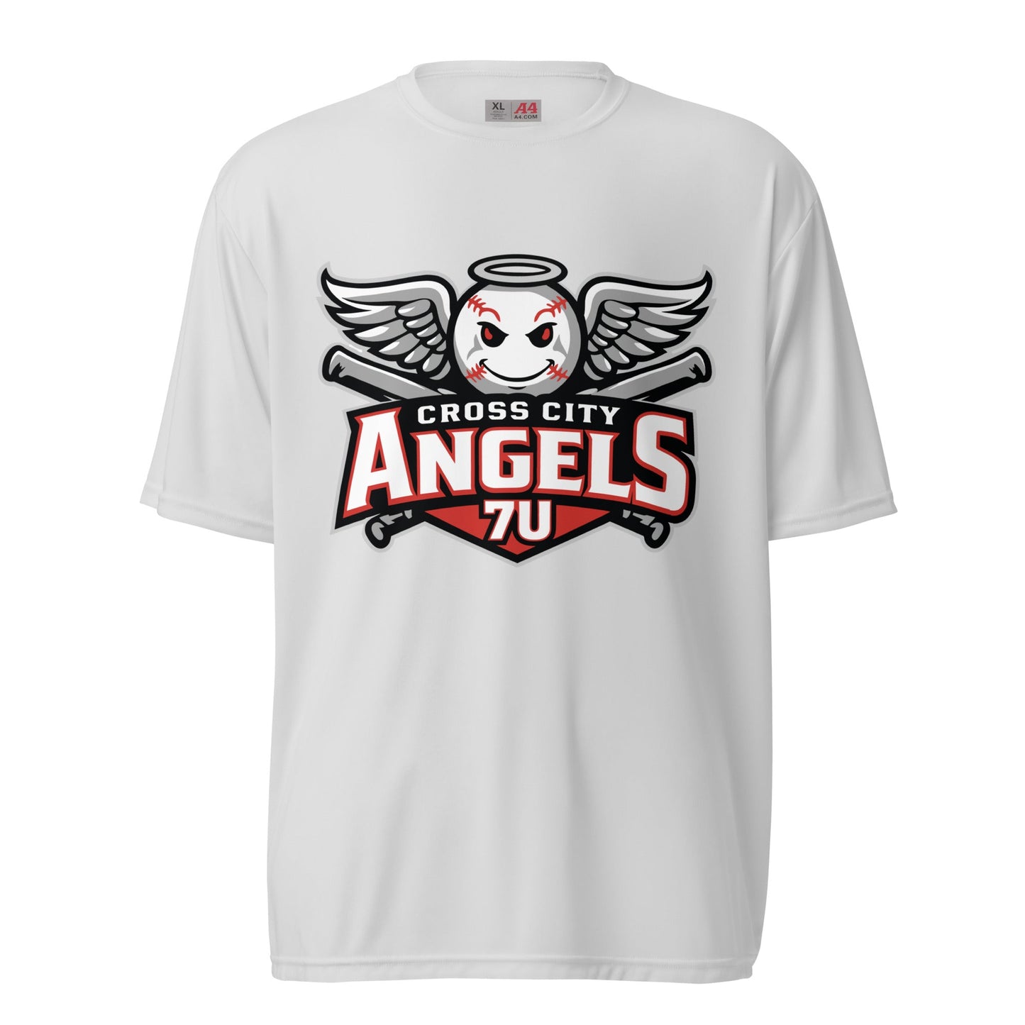 Active | Moisture Wicking Shirt | Cross City Angels | Winged Guardian Logo