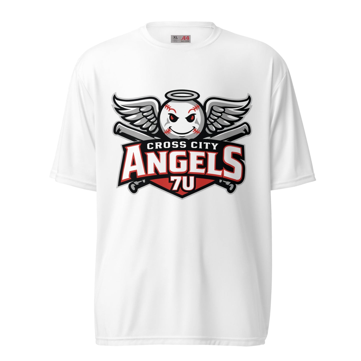 Active | Moisture Wicking Shirt | Cross City Angels | Winged Guardian Logo