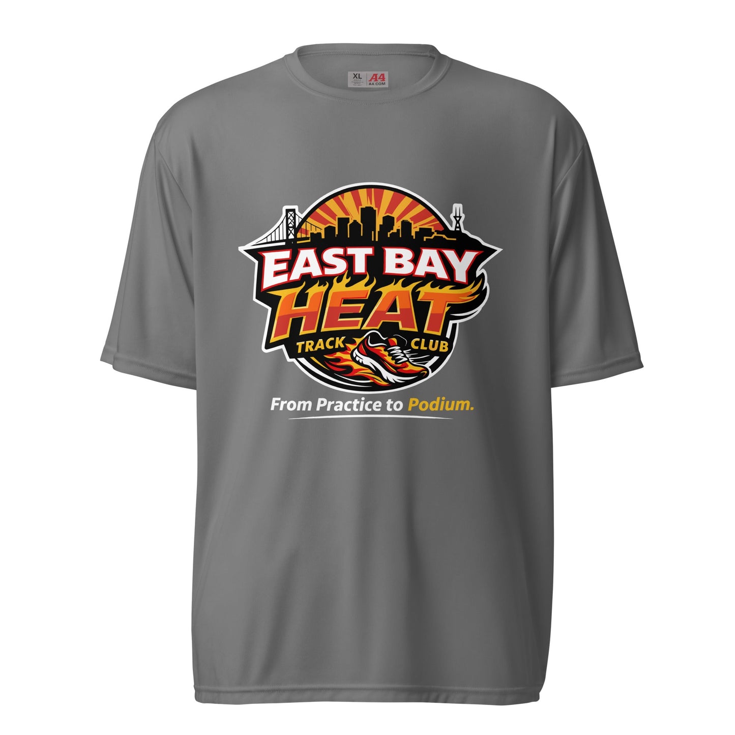 Active | Moisture Wicking Shirt | East Bay Heat Track Club | Script Logo