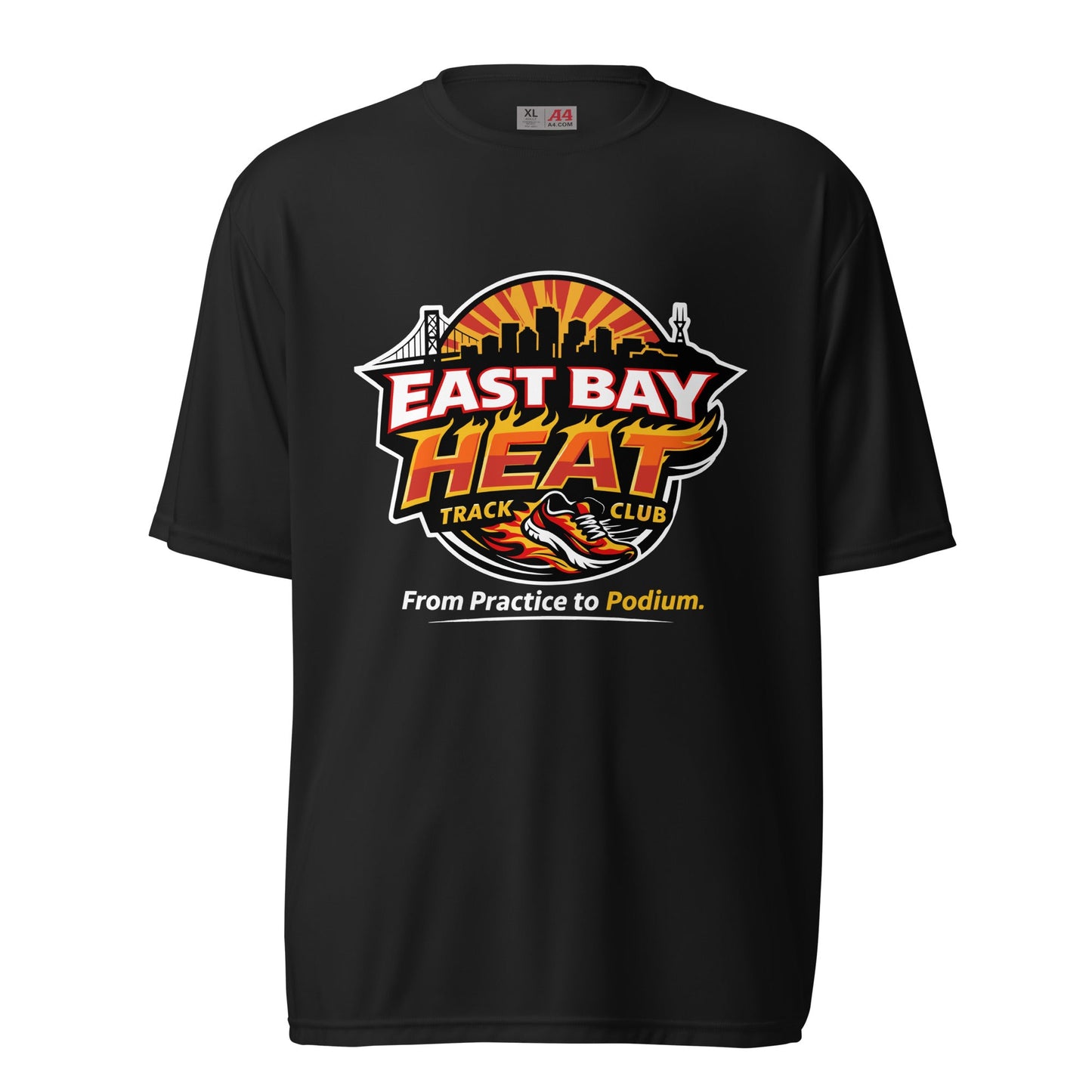 Active | Moisture Wicking Shirt | East Bay Heat Track Club | Script Logo