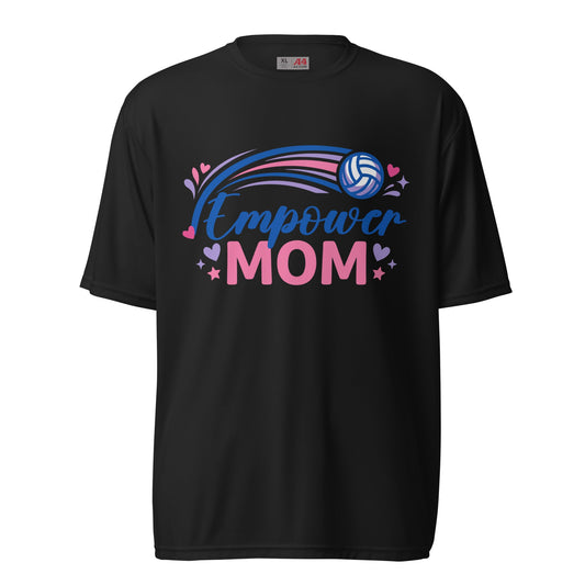 Active | Moisture Wicking Shirt | Empower Volleyball Club | Mom Crest Logo