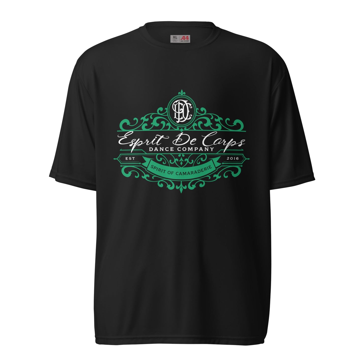 Active | Moisture Wicking Shirt | Esprit de Corps Dance Co., LLC | Crest Logo