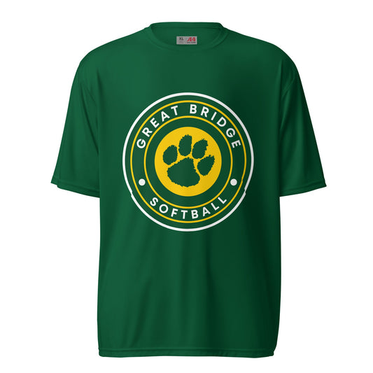 Active | Moisture Wicking Shirt | Great Bridge Softball Booster | Badge Logo