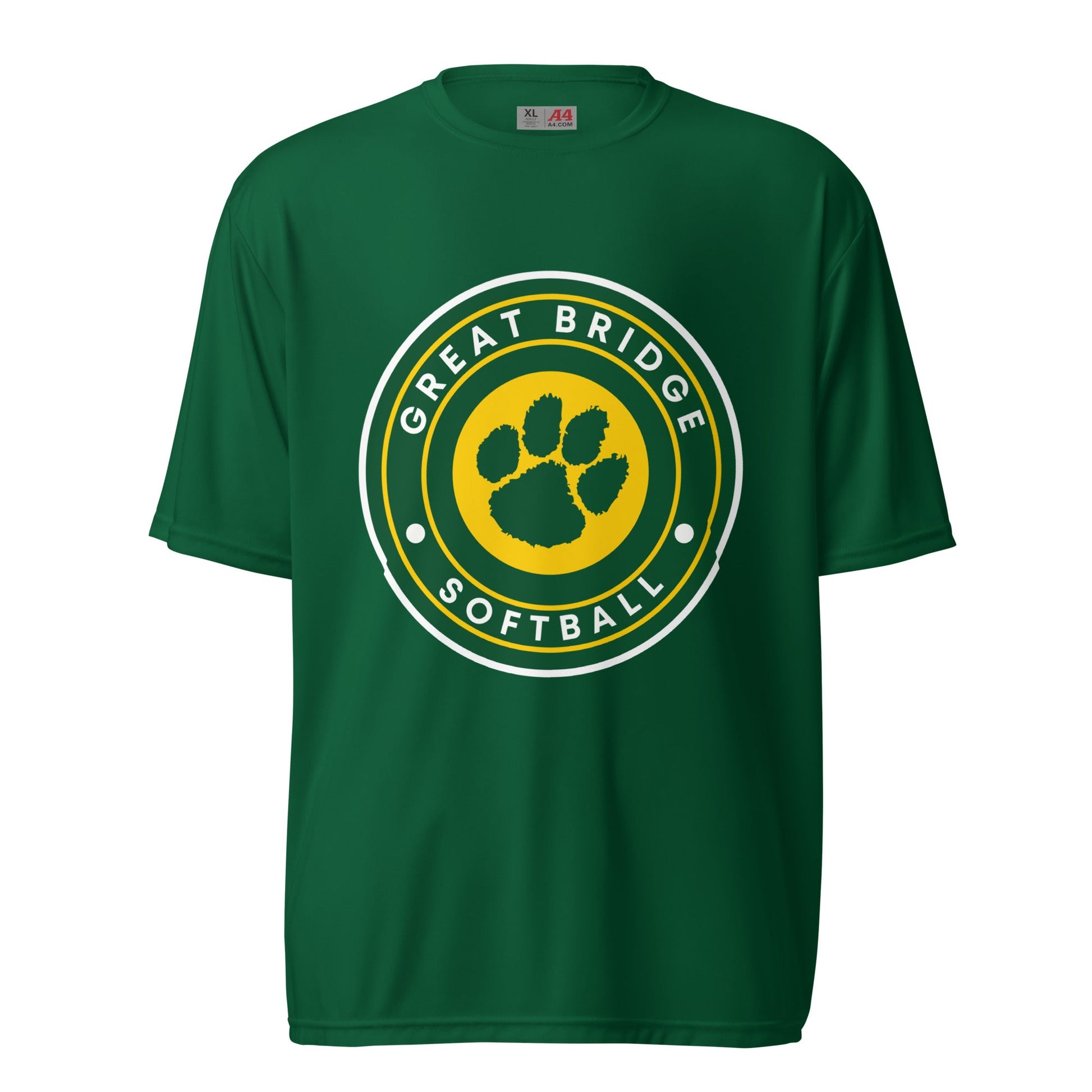 Active | Moisture Wicking Shirt | Great Bridge Softball Booster | Badge Logo