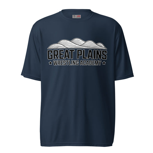 Active | Moisture Wicking Shirt | Great Plains Wrestling Academy | Crest Logo