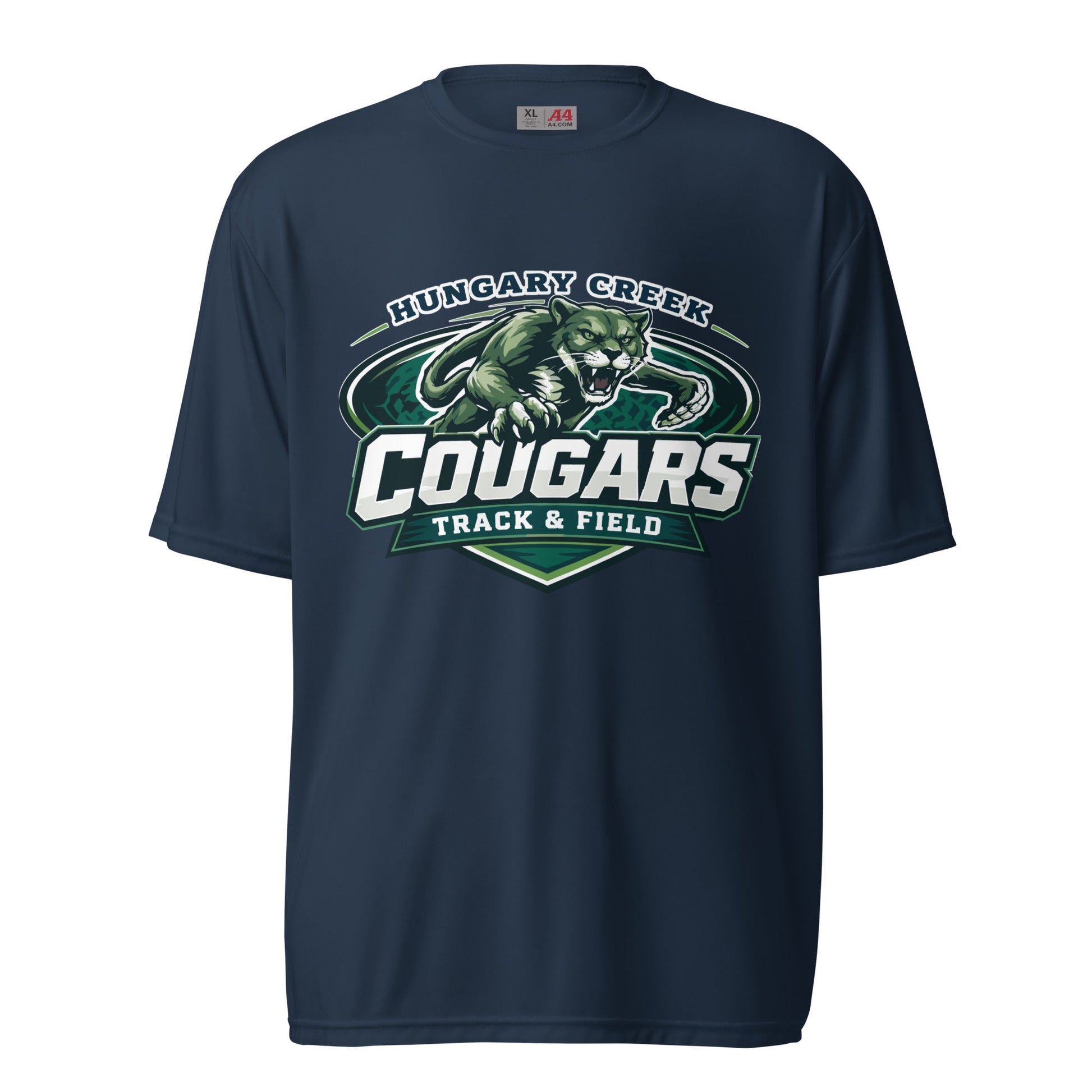 Active | Moisture Wicking Shirt | Hungary Creek Cougar | Shield Logo