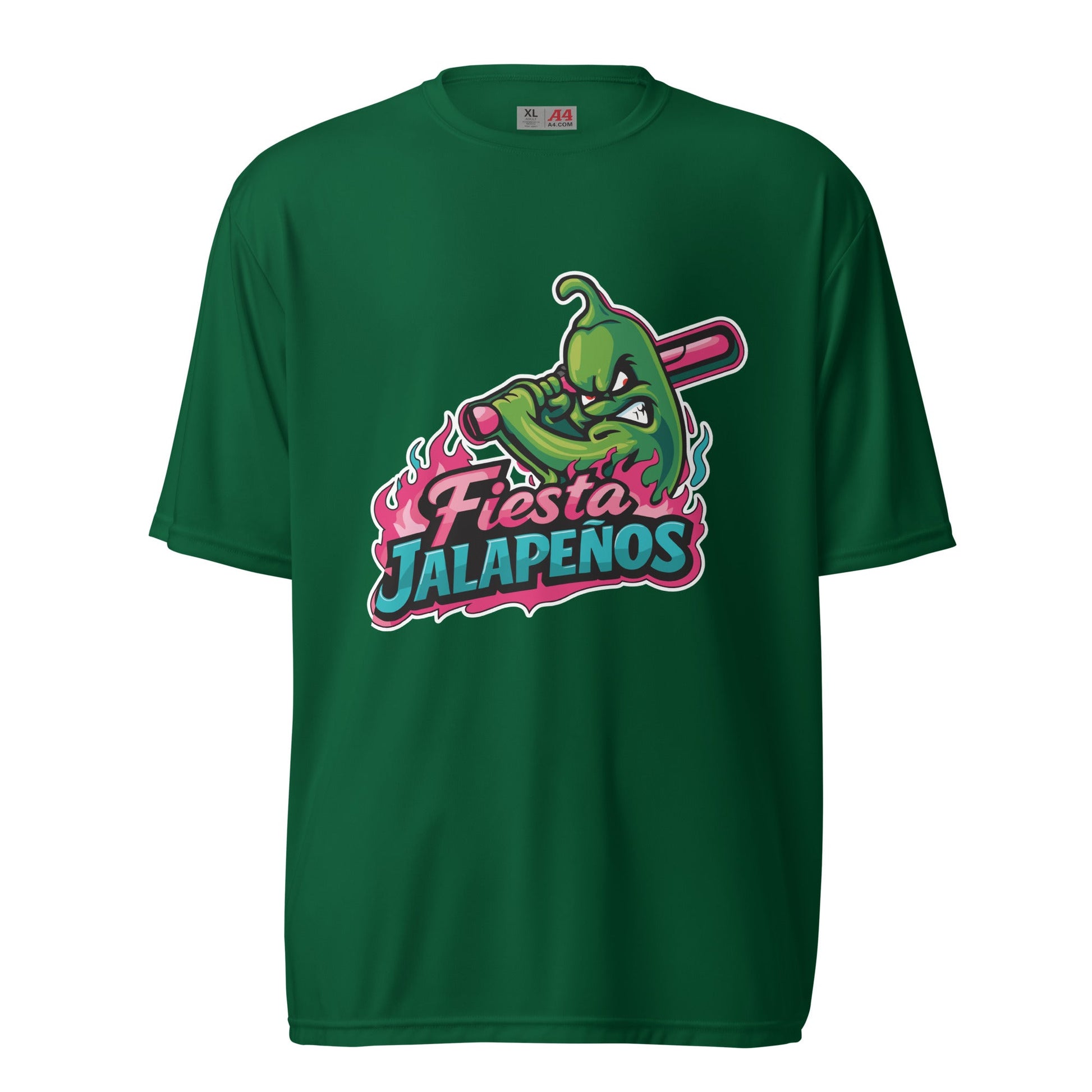 Active | Moisture Wicking Shirt | Jalapenos Baseball | Fiesta Logo