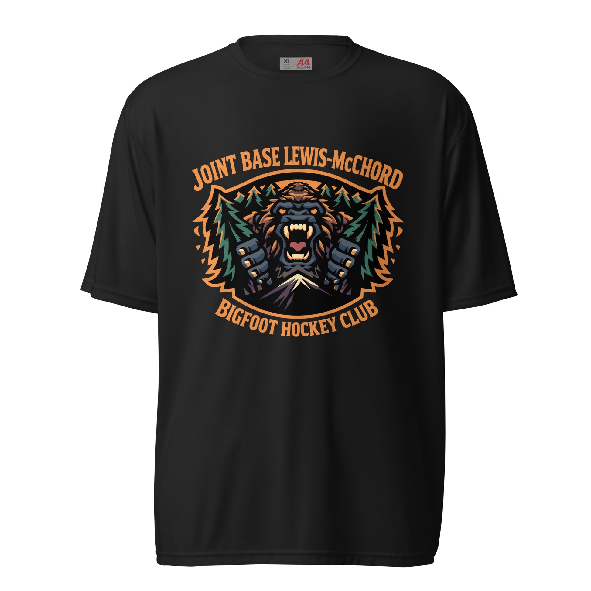 Active | Moisture Wicking Shirt | JBLM Bigfoot Hockey Team | Mascot Logo