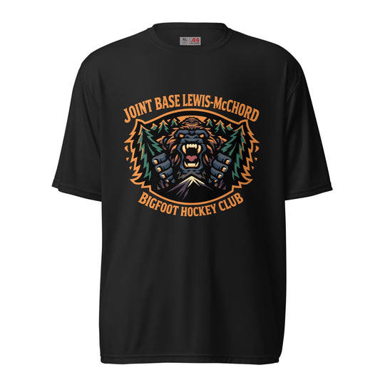Active | Moisture Wicking Shirt | JBLM Bigfoot Hockey Team | Mascot Logo