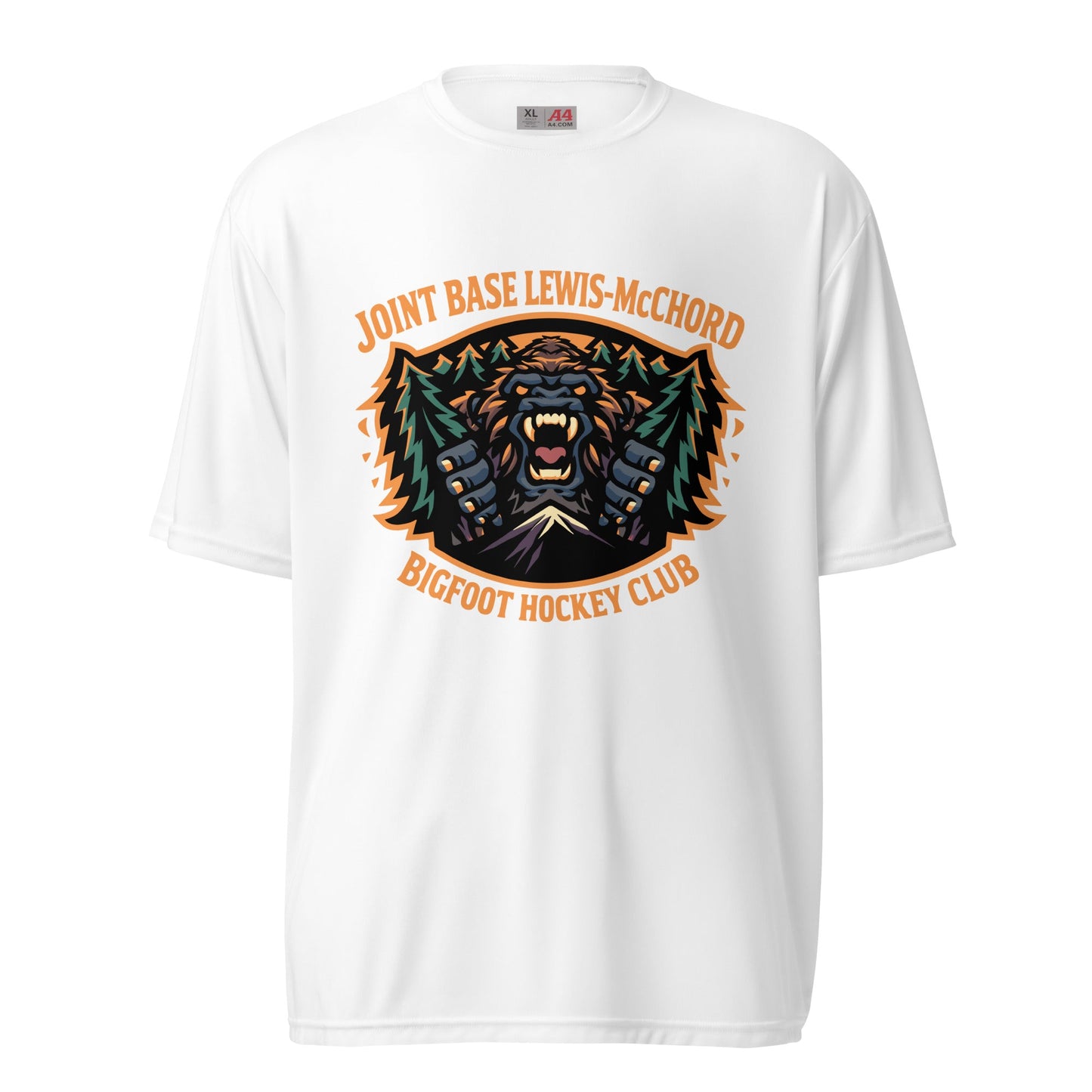 Active | Moisture Wicking Shirt | JBLM Bigfoot Hockey Team | Mascot Logo