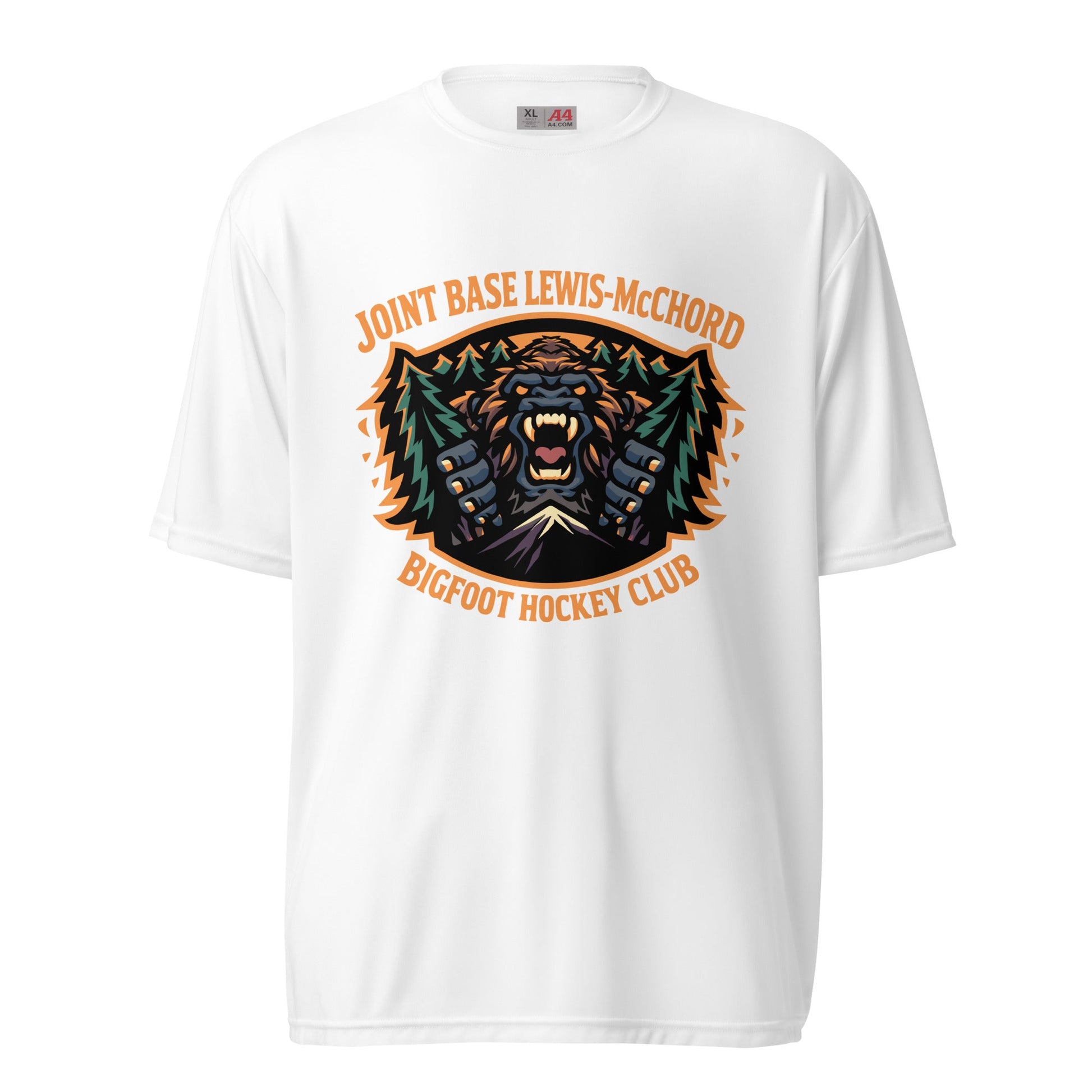 Active | Moisture Wicking Shirt | JBLM Bigfoot Hockey Team | Mascot Logo