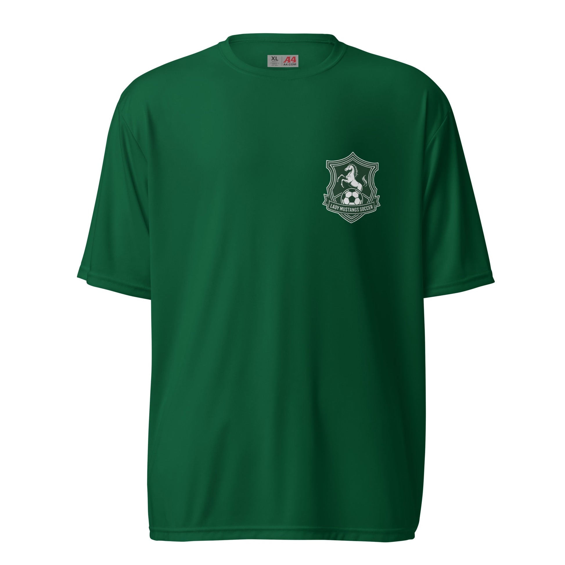 Active | Moisture Wicking Shirt | JFK Memorial Lady Mustang Soccer | Pocket Logo