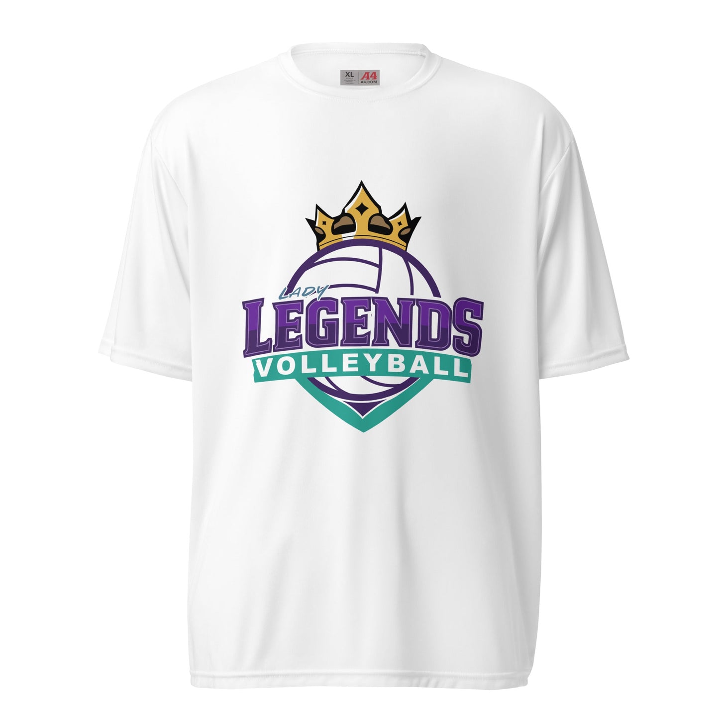 Active | Moisture Wicking Shirt | Lady Legends Volleyball | Crown Logo