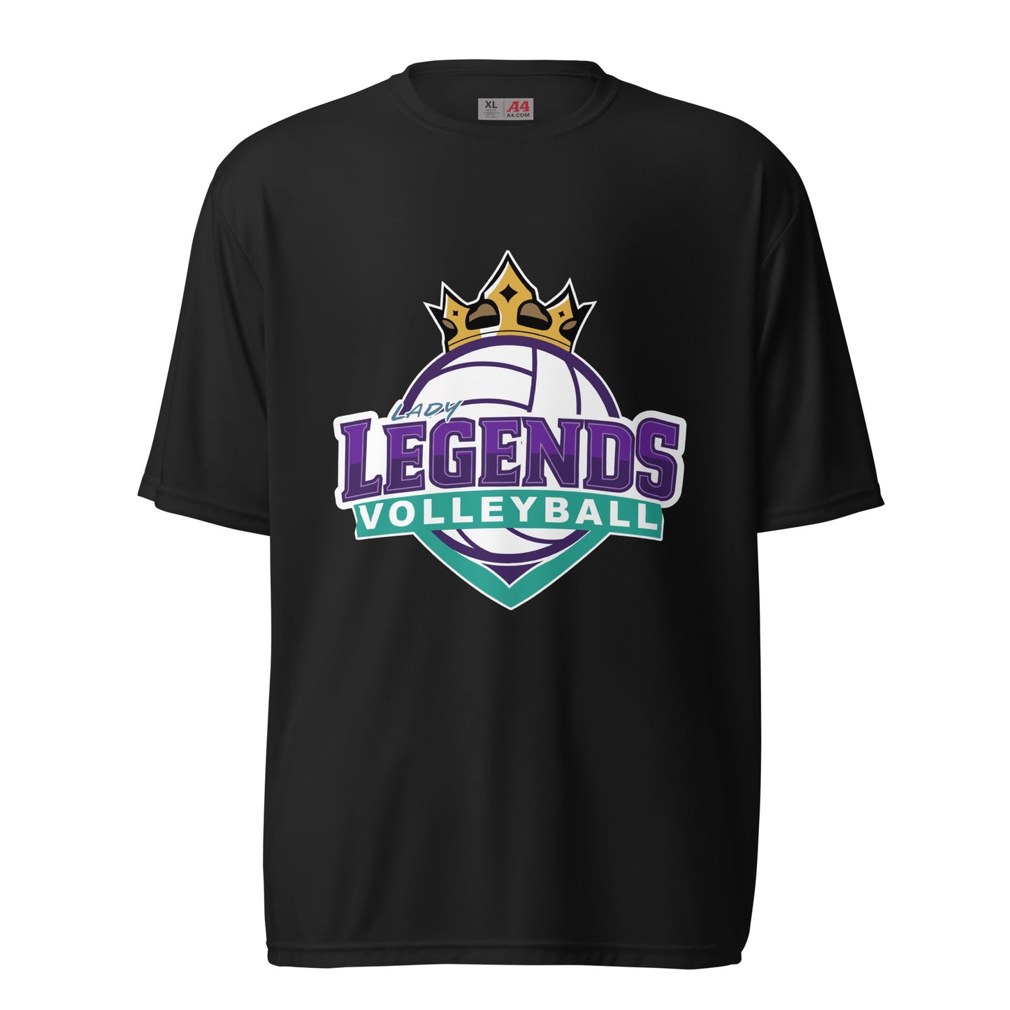 Active | Moisture Wicking Shirt | Lady Legends Volleyball | Crown Logo