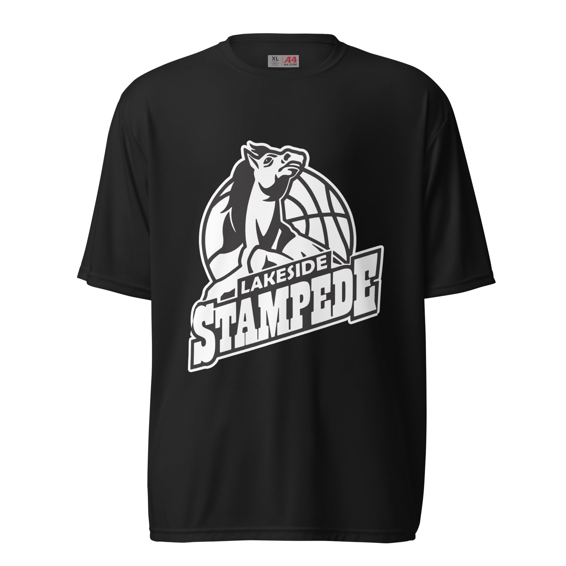 Active | Moisture Wicking Shirt | Lakeside Stampede | Basketball Mascot Logo