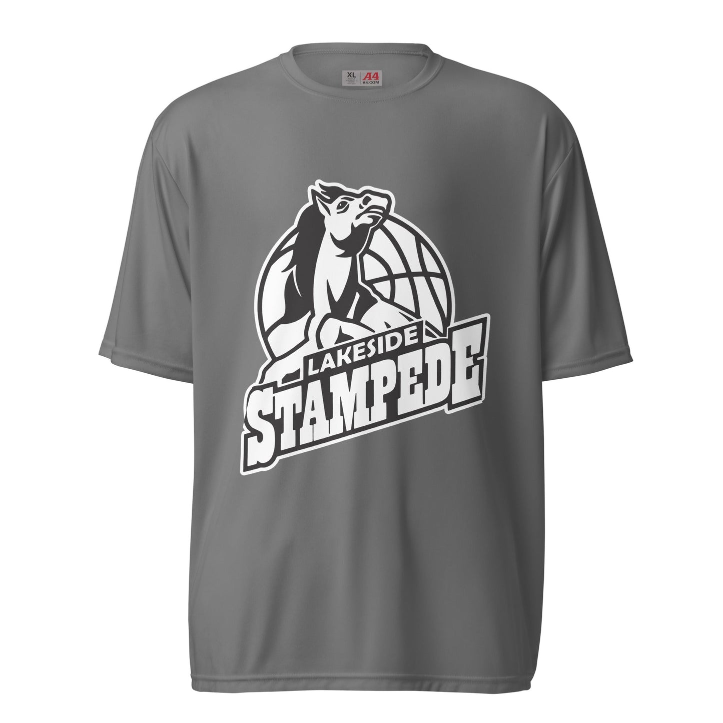 Active | Moisture Wicking Shirt | Lakeside Stampede | Basketball Mascot Logo