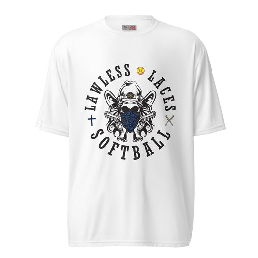 Active | Moisture Wicking Shirt | Lawless Laces Softball | Bandana Mascot Logo